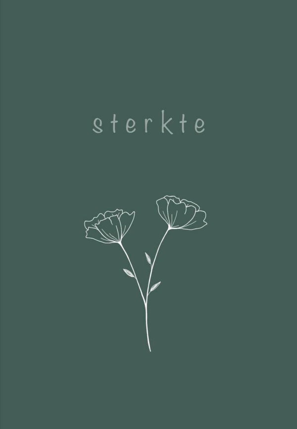 Wenskaart - Tante Jess' - Sterkte groen