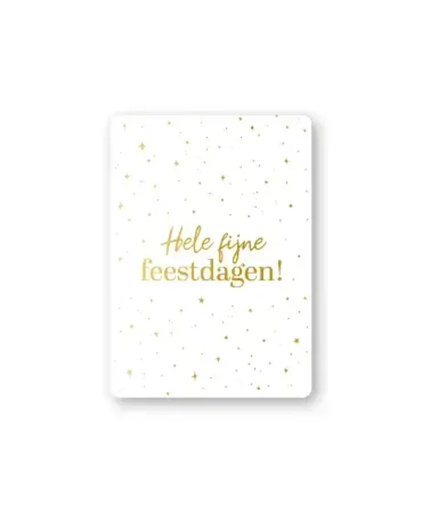 Minikaart - Hele fijne feestdagen! / goud