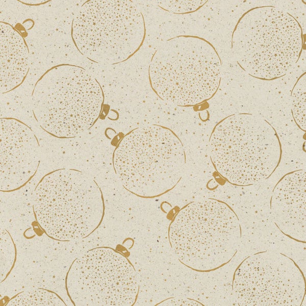 Cadeaupapier - Kerstbal goud (30 cm)