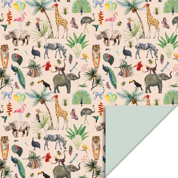 Cadeaupapier - Jungle groen