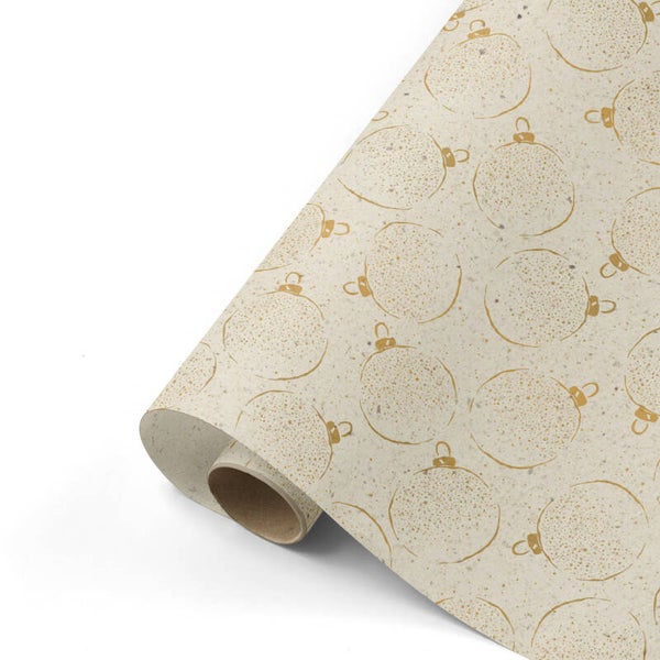 Cadeaupapier - Kerstbal goud (50 cm)