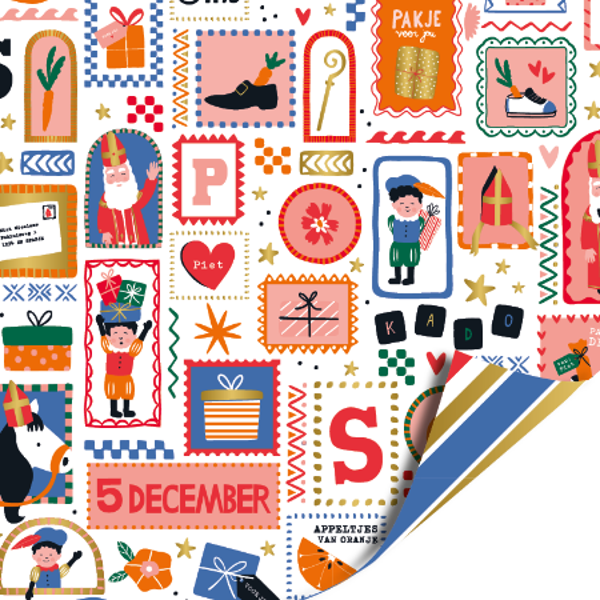 Cadeaupapier - Sinterklaaspret