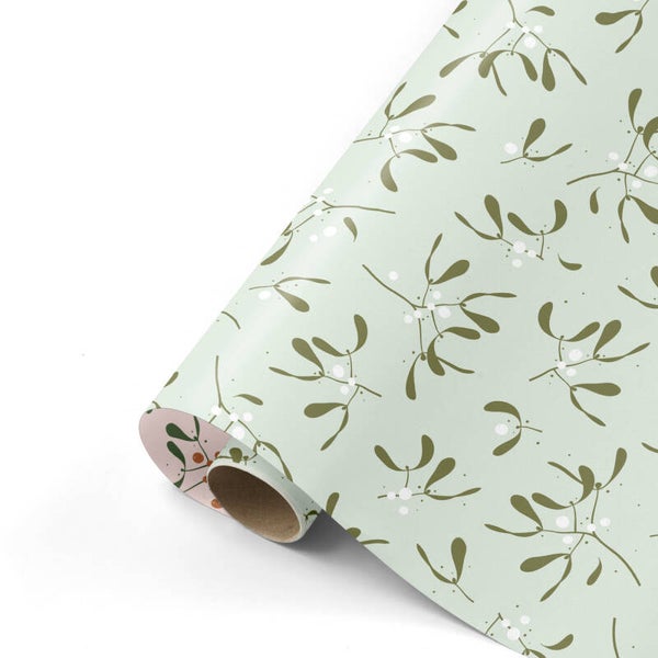 Cadeaupapier - Mistletoe groen