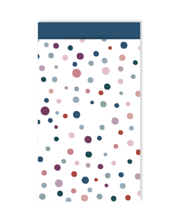 Cadeauzakje 12x19 - Confetti lila blauw