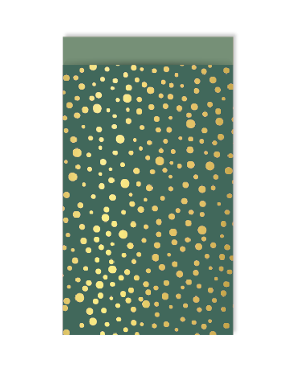 Cadeauzakje 12x19 - Confetti groen goud