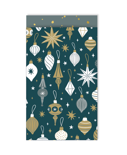 Cadeauzakje 12x19 - Ornamenten groen