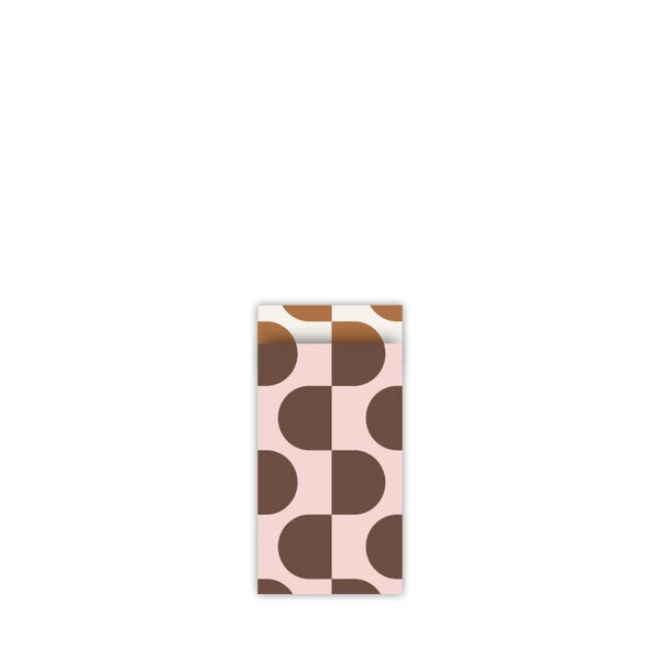 Cadeauzakje 7x13 - Bubbels bruin roze
