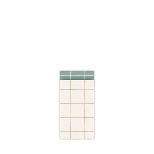 Cadeauzakje 7x13 - Grid cème goud