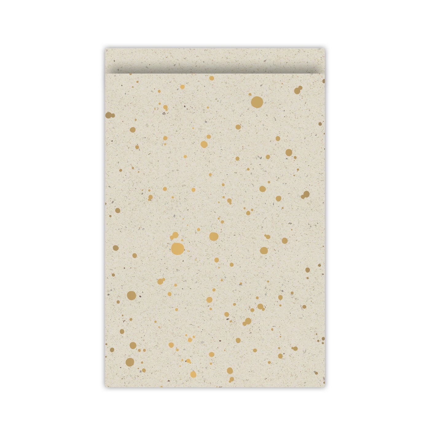 Cadeauzakje 17x25 - Graspapier stip goud
