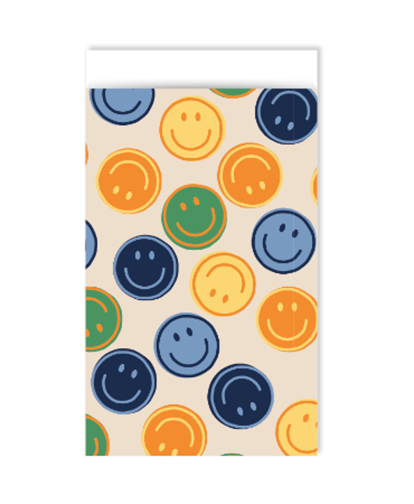 Cadeauzakje 12x19 - Smileys blauw groen