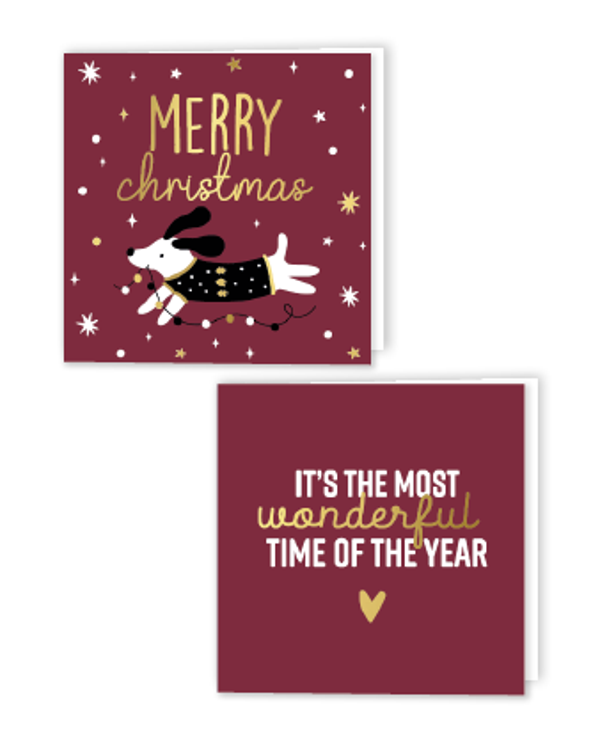 Wenskaart dubbel -  Rood - keuzemenu