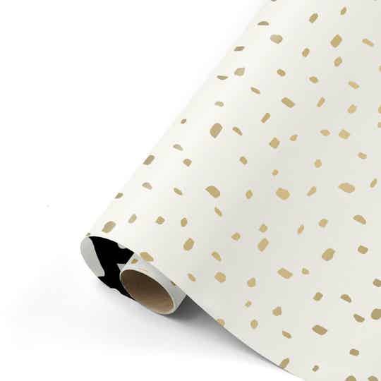 Cadeaupapier - Gebroken wit confetti
