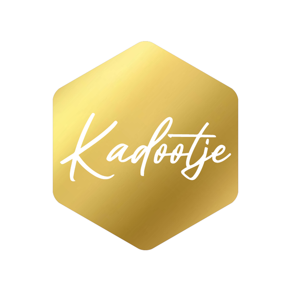 5 Stickers hexagon - Kadootje - Goud