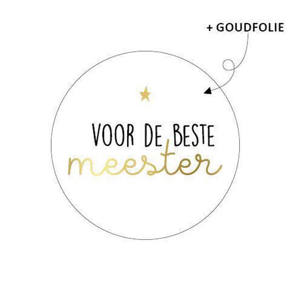 Sticker - Voor de beste meester