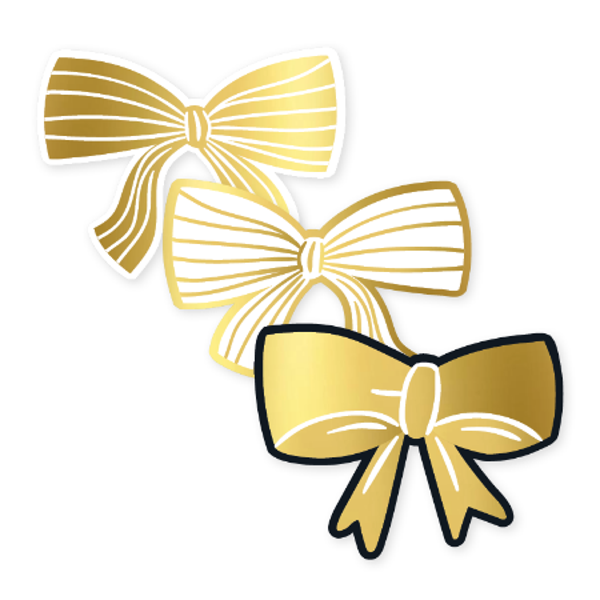 5 Stickers vorm - Strikken goud/wit/zwart