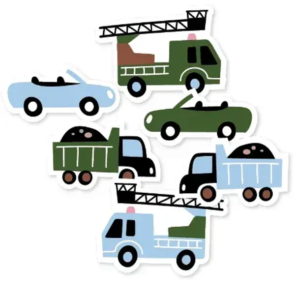 5 Stickers vorm - Voertuigen