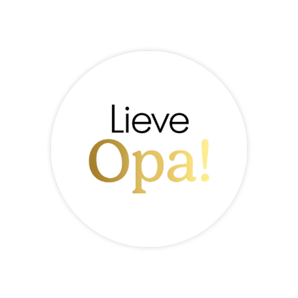 5 Stickers rond - Lieve opa!
