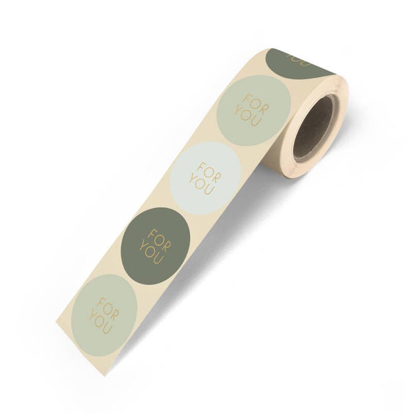 5 Stickers - For you / Groen mix