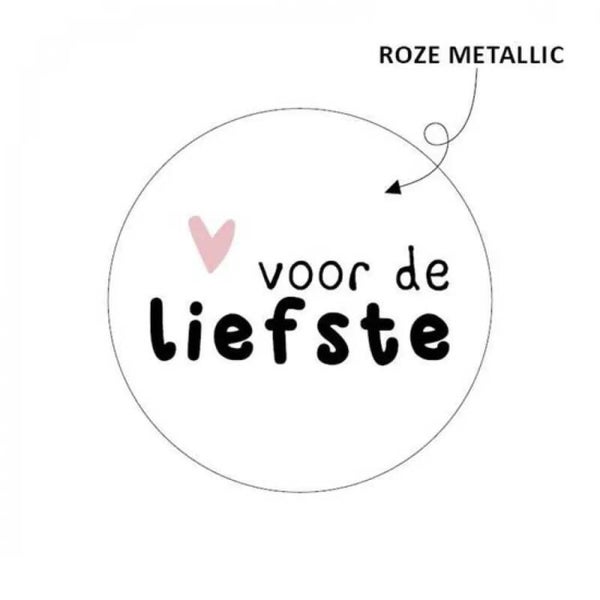 5 Stickers rond - Voor de liefste
