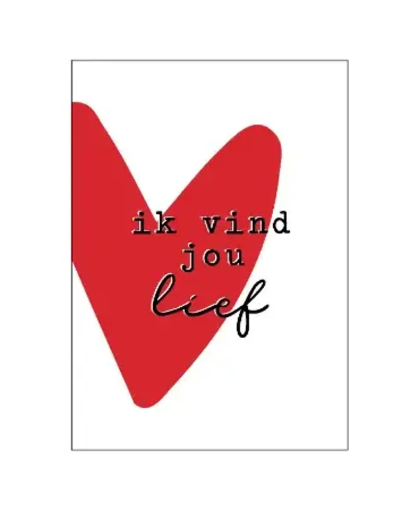 Wenskaart - Ik vind jou lief