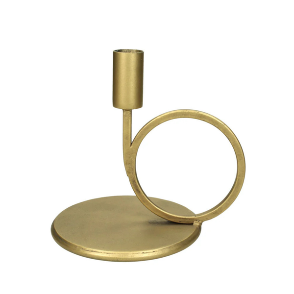 Kandelaar - Goud hoog rond