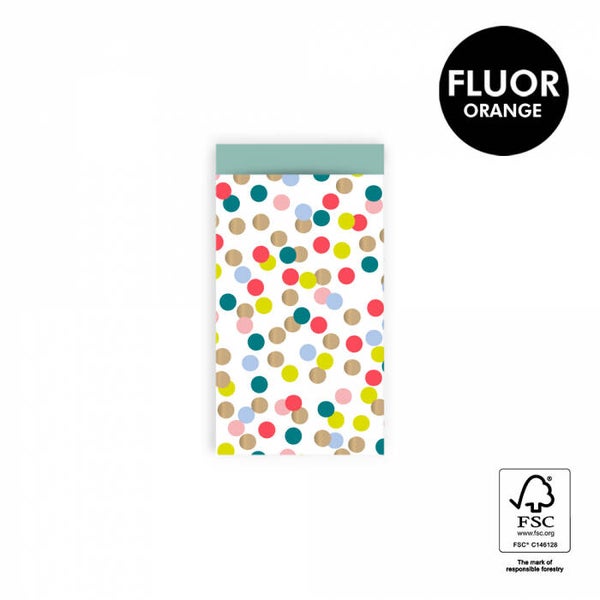 Cadeauzakje 7x13 - Confetti / mint