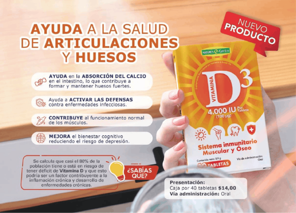 Vitamina D3 Tabletas