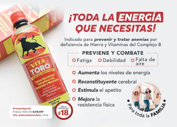 Vita Toro jarabe 500 ml