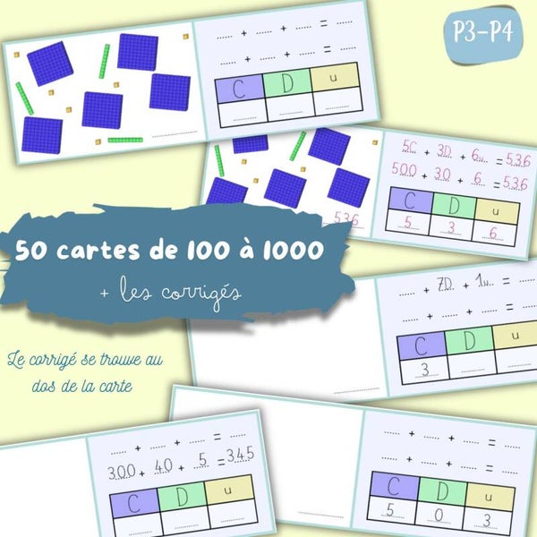 Décompositions de 100 à 1000