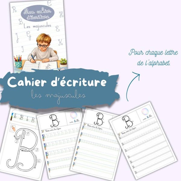 Mon cahier d'écriture 104 pages (les majuscules)