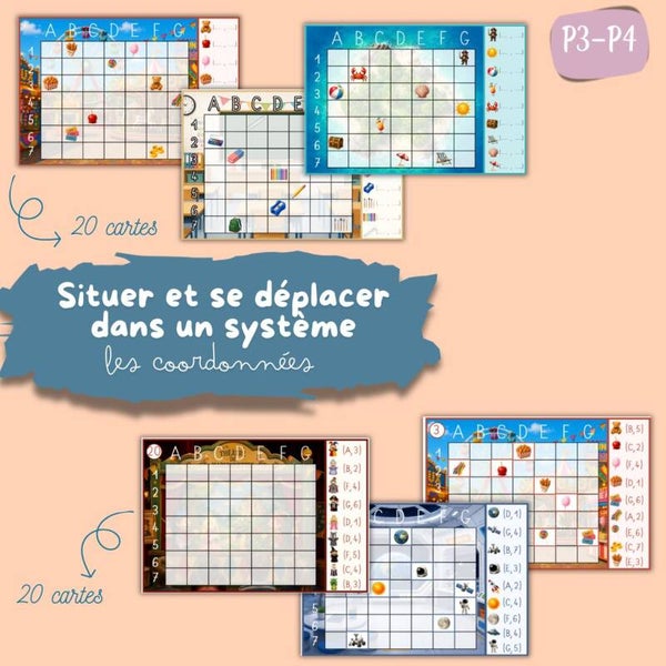 40 cartes (coordonnées)