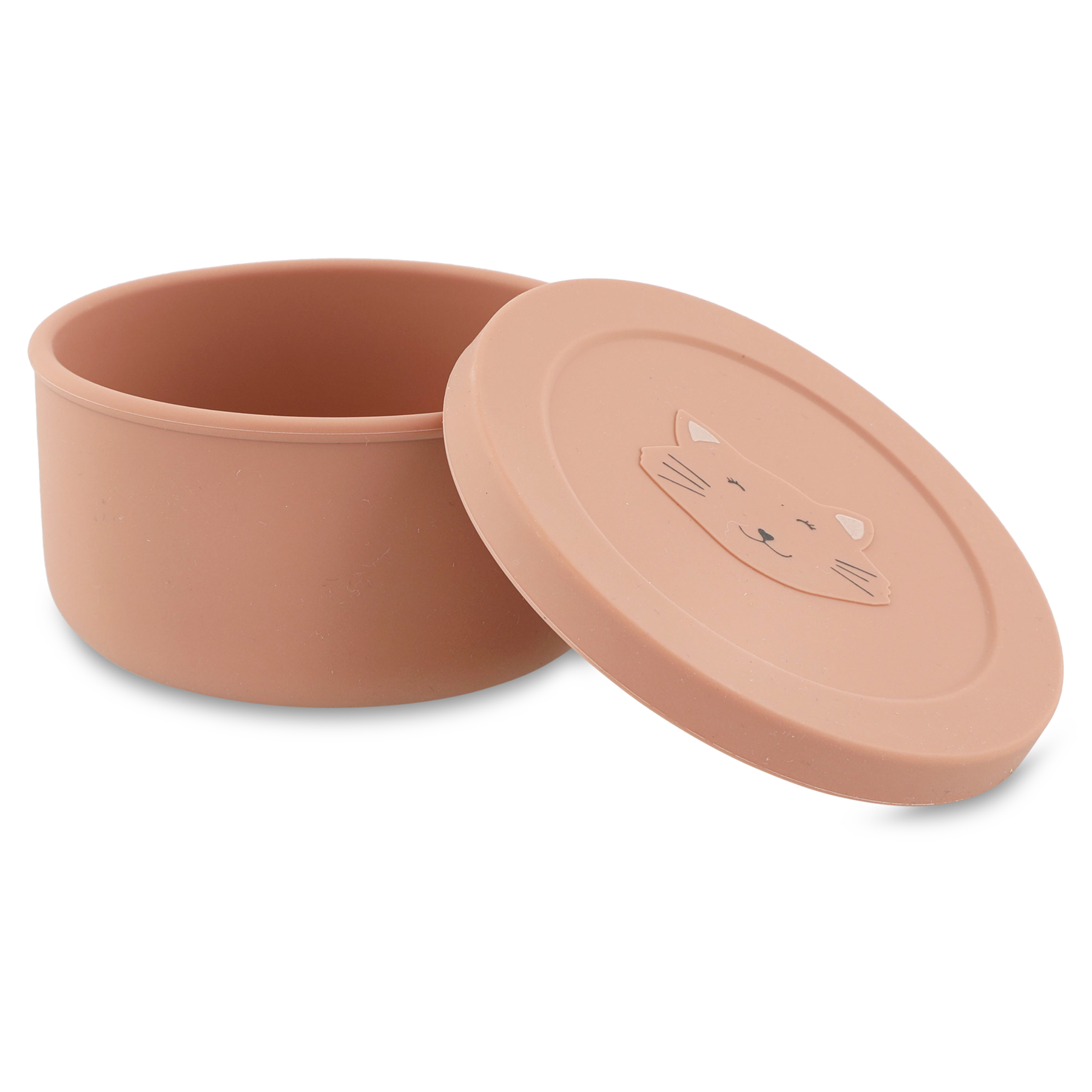 Boîte à goûter en silicone avec couvercle - Mme Chat