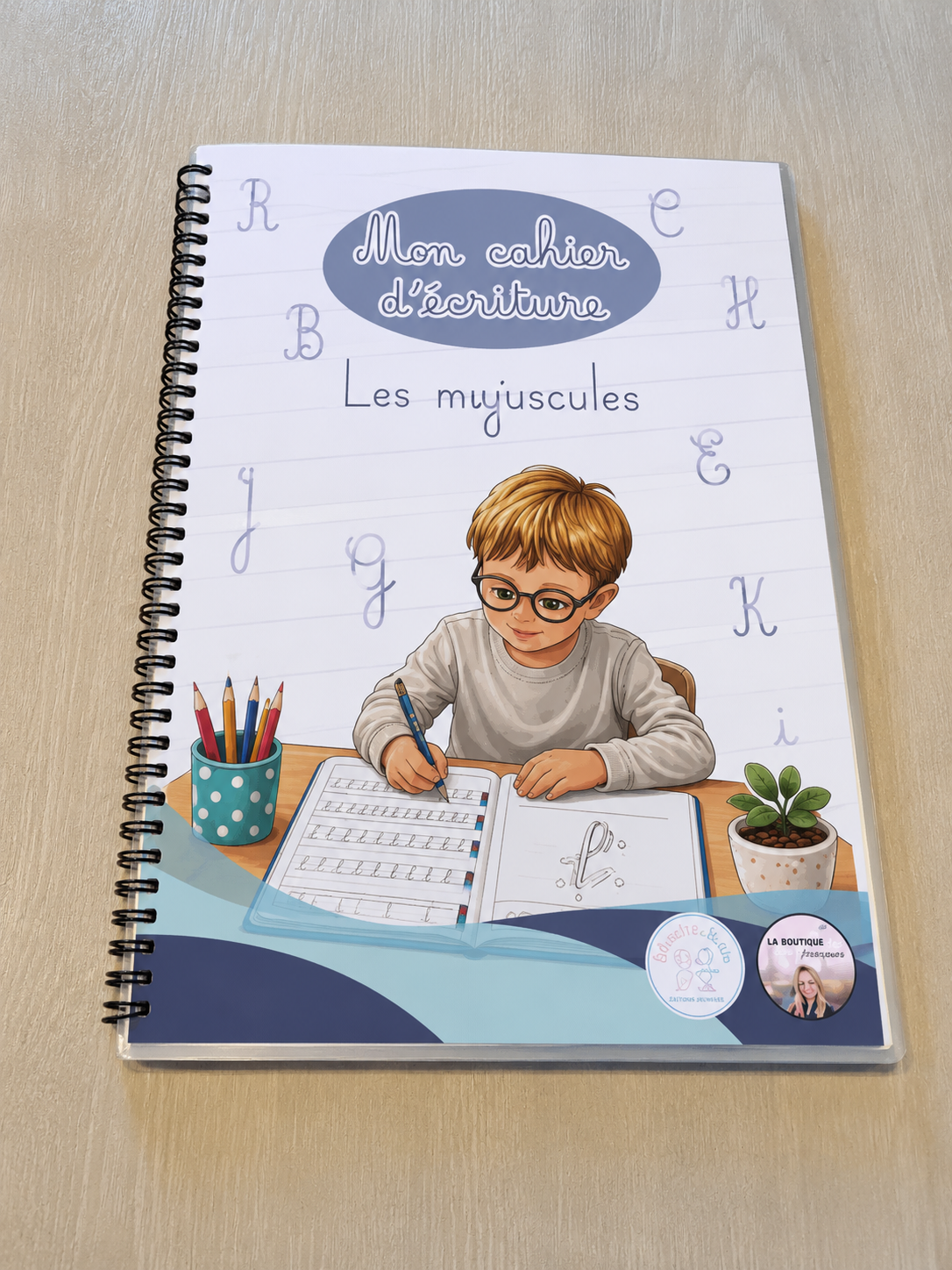 Mon cahier d'écriture plastifié (les majuscules)