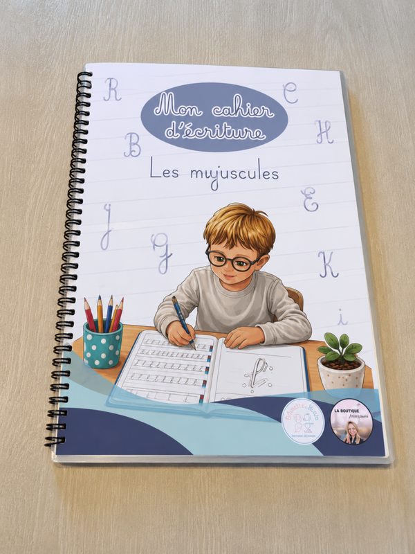 Mon cahier d'écriture plastifié (les majuscules)