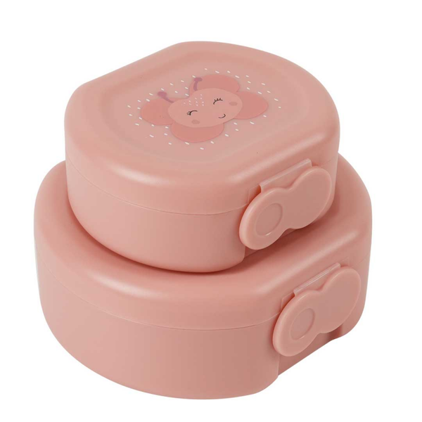 Boîte à goûter avec clip - Lot de 2 - Madame Papillon
