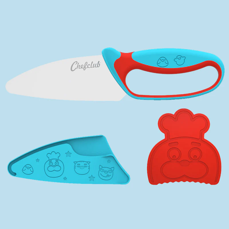 Couteau bleu/rouge