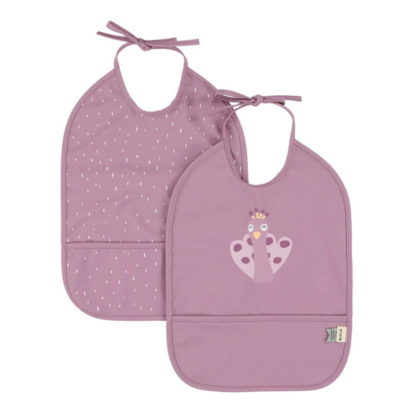 Lot de 2 bavoirs imperméables - Mme Paon