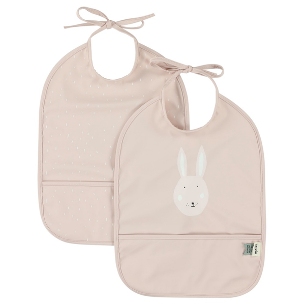 Lot de 2 bavoirs imperméables - Mme Lapin