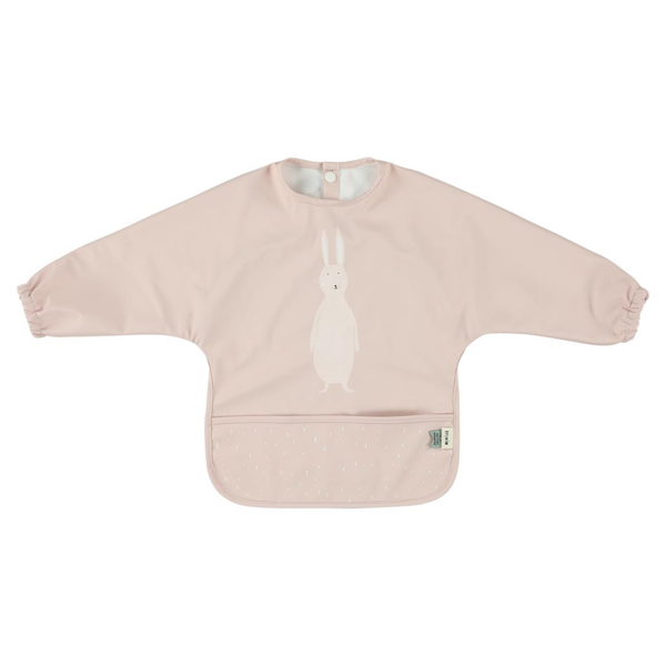 Bavoir imperméable à manches longues - Mme Lapin
