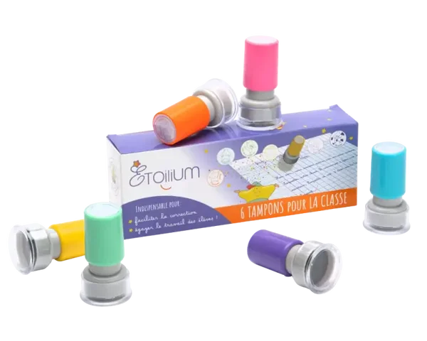 Set de 6 tampons Ecole