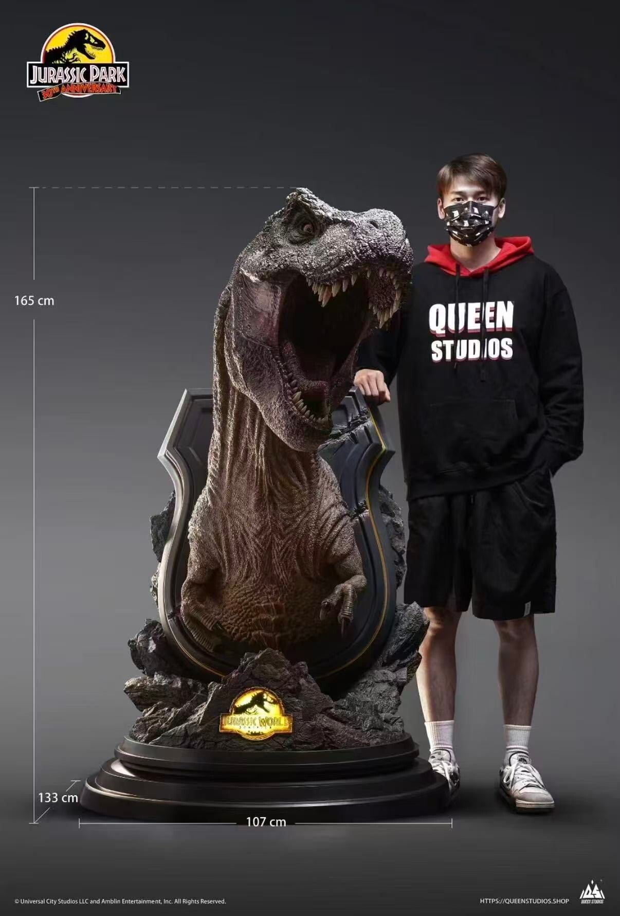 QUEEN STUDIOS 1/3 TYRANNOSAURUS  Rex Bust Statue