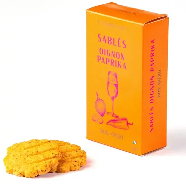 Biscuits sablés apéritif oignon paprika- étui carton 40g