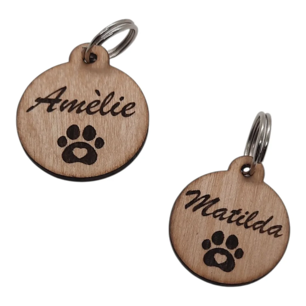 Medagliette in legno personalizzate per i vostri amici a quattro zampe.