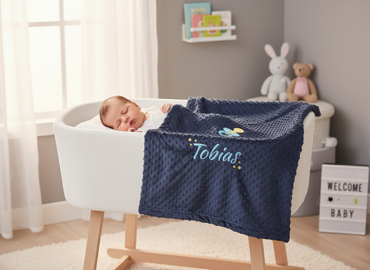 Couverture minky personnalisée