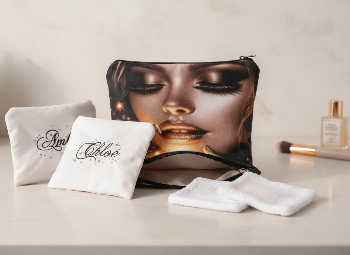 Ensemble trousse et lingettes personnalisées