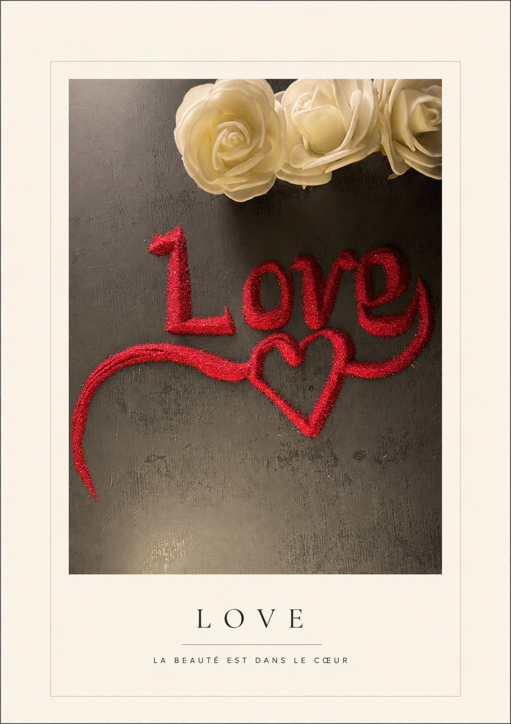 LOVE – Affiche décorative minimaliste écrite main