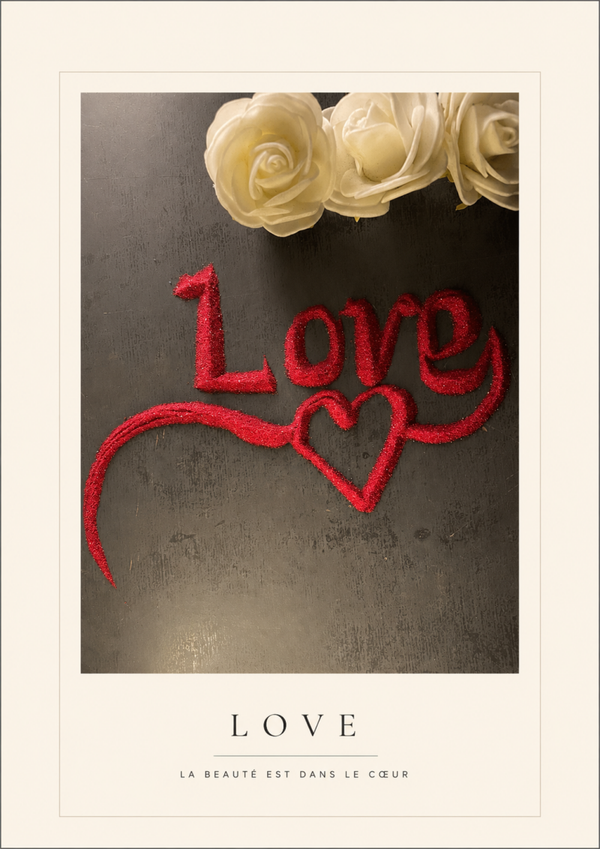 LMS - LOVE – Collection Émotions| Affiche Décorative artistique en sable A4