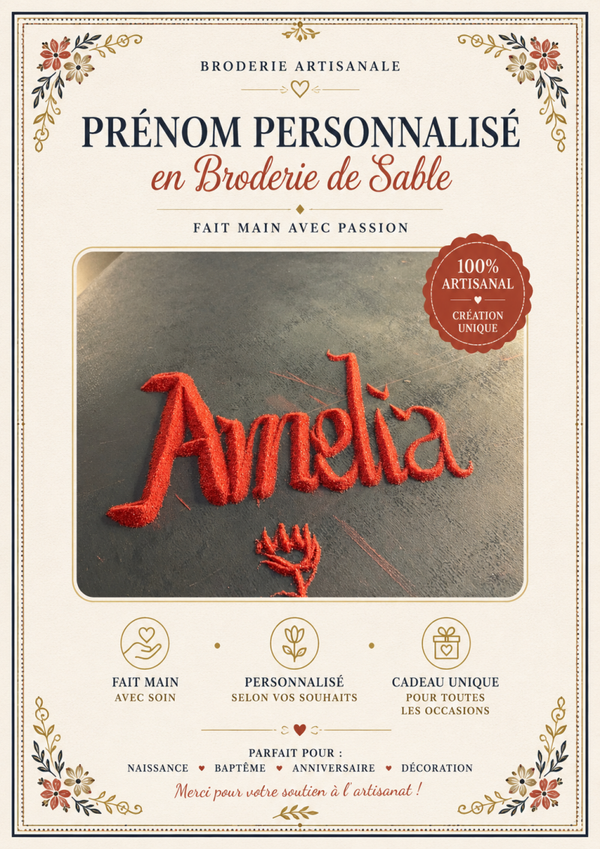 Pack Cadeau Vidéo prénom personnalisé Amelia + photo HD| signature LeMaitreduSable