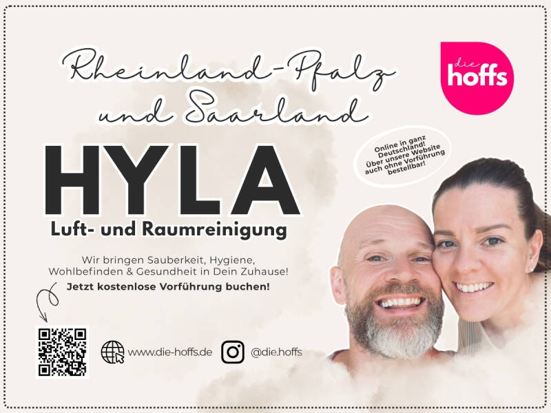 Die Hoffs - HYLA-Vertriebsexperten in Rheinland-Pfalz und dem Saarland. Kostenlose Vorführung per QR-Code buchen!