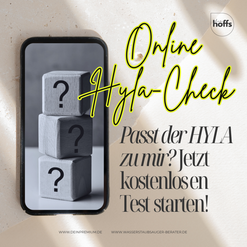 Online HYLA-Check - Passt der HYLA zu mir? Jetzt kostenlosen Test starten! Die Hoffs aus Hermeskeil - Ihr bester HYLA-Wasserstaubsauger-Partner aus Rheinland-Pfalz Hermeskeil.